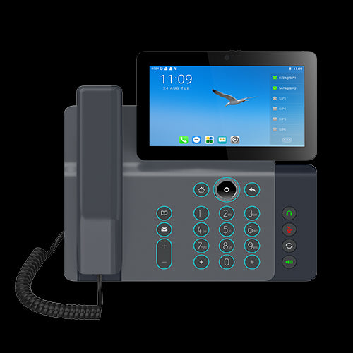 Fanvil V67 Enterprise IP Phone, 7' Touch Screen, 5mp Camera, Andriod 9.0, Built in Wifi, BT, Wall Mountable, Upto 116 DSS Keys, 20 Lines, 2 Year WTY Fanvil V67 Enterprise IP Phone, 7' Touch Screen, 5mp Camera, Andriod 9.0, Built in Wifi, BT, Wall Mountable, Upto 116 DSS Keys, 20 Lines, 2 Year WTY